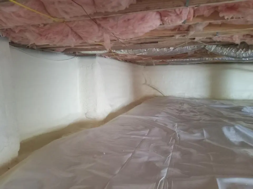 Crawl space encapsulation with closed-cell spray foam for Attic Insulation in Dale City